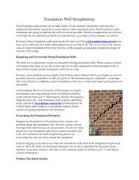 Maybe you would like to learn more about one of these? Foundation Wall Straightening