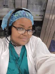 New student in sterile processing technician class