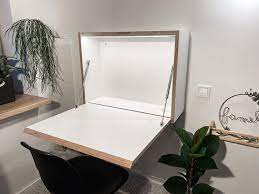 Space saving computer desk can offer you many choices to save money thanks to 11 active results. Office Desk 27 Monitor Desk Home Office Work Space Modern Etsy In 2021 Space Saving Desk Space Saving Furniture Floating Table Wall