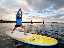 Stand Up Paddle Board Yoga Takes Coronado By Storm Paddle Board Yoga Standup Paddle Paddle Boarding