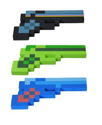 We hope you liked our list of printable minecraft coloring pages. Originalidad 8 Bit Pixelated Blue Diamond Black Stone Green Zombie Foam Gun Toy 25cm By Originalidad Shop Online For Toys In Germany