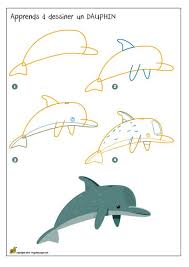 Apprends A Dessiner Un Dauphin Dessin Sur Hugolescargot Com Dauphin Dessin Dessin Facile Animaux Comment Dessiner Un Chien