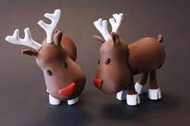 3d Printed Christmas Decoration Hand Painted With Acrylic Paint 3dprinting 3dprint Reindeer Christmas 3d Printing Toys Christmas Prints 3d Printing Diy