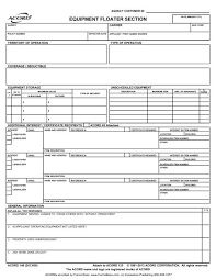 We did not find results for: Equipment Floater Section Acord Forms