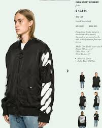 Off White Diag Spray Bomber Jacket 12 514 Sold Out Duties