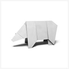 For the ears, draw two small triangular shapes at the top of the head. Origami Patterns Pages Wwf