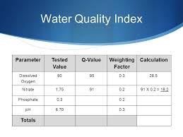 Water quality index calculation sheet. Water Pollution Contaminants And Testing Procedures Ppt Download