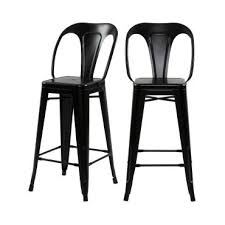 2 chaises de bar scandinaves dossier en similicuir tabouret de bar bois hauteur 65 cm 1 lot de tabourets design façon scandinave pour une. Chaise De Bar Mi Hauteur Indus Noir Mat 66 Cm Lot De 2 Vente De Bar Et Tabouret De Bar Conforama