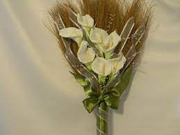 Decorate Wedding Broom Wedding Jumping Broom Custom Made Your Colors And Decor Sage And Call Wedding Broom Wedding Flower Hair Pieces Valentines Day Weddings