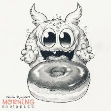 All Hail The Eternal Donut Monster Drawing Cute Monsters Drawings Cute Drawings