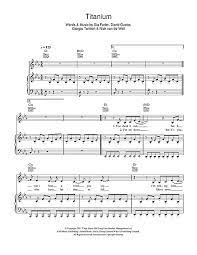 David Guetta Titanium Feat Sia Sheet Music And Printable Pdf Music Notes Sheet Music David Guetta David Guetta Titanium
