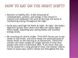 Nutrition For Night Shift Workers