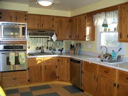 early 60s oak kitchen with plank doors
