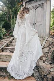 The Gwendolyn Wrap Gown Spell Designs Wedding Dresses Hippie Hippie Dresses Wedding Dresses Vintage