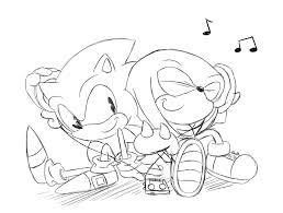 Concept artwork of knuckles, with sonic. Sonic Coloring Pages 118 New Pictures Free Printable