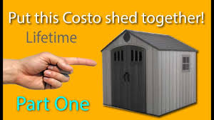My wife bought me this shed as a birthday present. Put This Costco Lifetime Storage Shed Together Part One Youtube