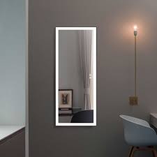Full length mirrors are extremely useful not only do they give you a helpful grooming accessory this. Decoraport 48 X 20 Inch Led Full Length Mirror Dressing Mirror With Touch Button Black Frame Dimmable Plug In Floor Standing Wall Mounted Dj2 4820 B Decoraport Usa