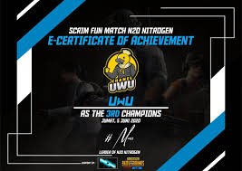I think you play pubg game. Uwu Squad E Certificate Dari Scrim Fun Match Yang Di Facebook
