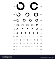 eye test chart rings chart vision exam