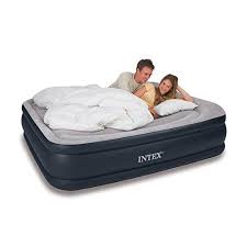 Favorite Camping Gear Intex Deluxe Pillow Rest Raised Airbed With Soft Flocked Top For Comfort Builtin Pill Air Mattress Inflatable Bed Air Mattress Camping