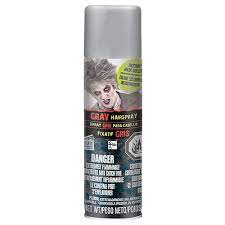 You also can use grey hairspray color or hair chalk to temporarily color your hair and give it a more realistic look. Gray Hair Spray Party City