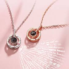 I Love You In 100 Languages Pendant Love Necklace Pendant Necklace For Girlfriend