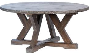 Furniture for sale item : Dovetail Ritz Coffee Table Brick Brown Pine Wood Stone Transitional Coffee Tables By Euroluxhome Houzz