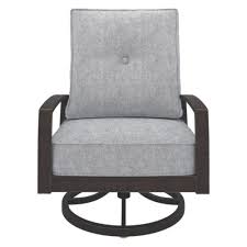 Castle Island Swivel Lounge Chair Dark Brown Outdoor By Ashley Patio Chairs Patio Lounge Chairs Outdoor Wicker Chairs