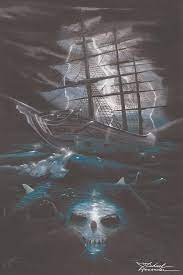 Sometime in the 1940s, ships near the strait of malacca received a signal from a dutch cargo ship, the ss ourang medan, in distress. Ghost Ship Painting By Michael Alexander