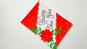 Making greeting cards can be fun with the right tools and card ideas. How To Make New Year Card New Year Greeting Card Handmade New Year Card Idea