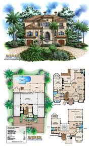 This beach design floor plan is 2810 sq ft and has 4 bedrooms and has 3 bathrooms. Beach House Plan Coastal Mediterranean Style Home Floor Plan Beach House Plans Mediterranean Style House Plans Beach House Plan