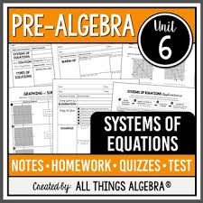 Algebra is a language of its own. Systems Of Equations Pre Algebra Curriculum Unit 6 Distance Learning
