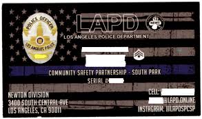 Plastic business card design gallery. Sahra On Twitter Why Is The Lapd Using The Blue Lives Matter Flag On Its Business Cards