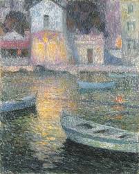 Henri Eugene Augustin Le Sidaner La Maison Des Pecheurs Villefranche Sur Mer Villefranche Sur Mer Peinture Paysage