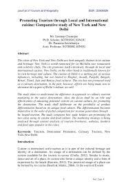 Culinary Tourism Research Papers Academia Edu