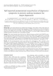 We did not find results for: Pdf Self Reported Premenstrual Exacerbation Of Depressive Symptoms In Patients Seeking Treatment For Major Depression