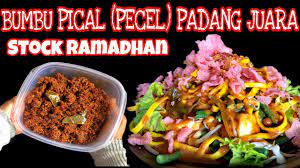 Cara membuat pecel sayur sunda: Resep Pical Padang Bumbu Pecel Tahan Lama Stock Ramadhan Youtube