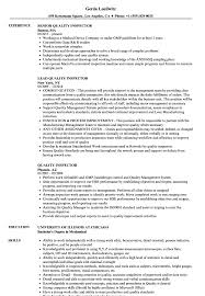 Quality Inspector Resume Samples Velvet Jobs