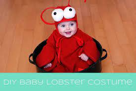 We Are All About Costumes At Our House Any Excuse To Dress Up Is A Win In My Book With Halloween Appro Baby Lobster Costume Lobster Costume Diy Baby Costumes