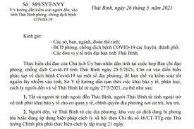 Theo quyết định này, tỉnh thái bình thực hiện giãn cách xã hội theo tinh thần chỉ thị 15 từ 12h ngày. TrÆ°á»ng Há»£p Nao Vá» Thai Binh Pháº£i Cach Ly Xet Nghiá»‡m Tráº£ Phi Tin Tá»©c Má»›i Nháº¥t 24h Ä'á»c Bao Lao Ä'á»™ng Online Laodong Vn