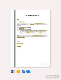 We provide sample resume for mechanical engineering freshers with complete guideline and tips to prepare a well formatted resume. Sample Civil Engineer Offer Letter Template Free Pdf Google Docs Word Template Net Letter Template Word Letter Templates Lettering