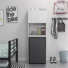 This gives you an idea of the size and number of items you can place inside, although shelves and freezer. Ameriwood Home Youngstin Mini Refrigerator Storage Cabinet White Walmart Com Walmart Com
