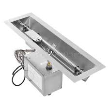 Linear Trough Gas Fire Pit Insert 24 Gas Firepit Fire Pit Essentials Gas Fires