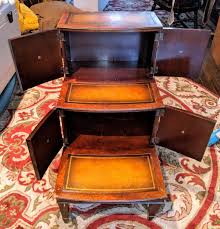 They're the place where you lay down the remote, put down your beverage, or prop up your feet after a long. Antique Mahogany Inlay Leather 3 Tier End Table Antique Appraisal Instappraisal