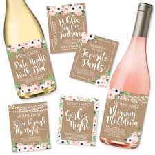 Amazon Com 6 Mommy S First Milestone Stickers Or Wine Labels Great Baby Shower Gift Ideas For Mom To Be Funny Mom S First Moments After Having New Baby Girl Or Boy 1st Date Night