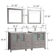 Vanity Art Va30 72 Double Gray