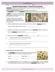 3,913 likes · 3 talking about this · 1 was here. Prairie Ecosystem Se 2 Doc Name Date Student Exploration Prairie Ecosystem Vocabulary Carnivore Consumer Ecosystem Equilibrium Extinct Food Chain Course Hero