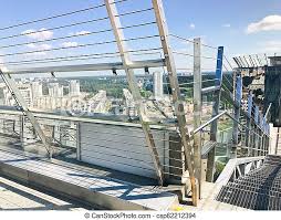 Install vent as close to roof peak as possible. Large Metal Chrome Shiny Stairs With Railings On The Roof Of A Glass Skyscraper A Tall Building With A Panoramic View Of The Canstock
