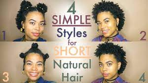 You can also try a vintage bob or on the side of your hair with more hair, section off about two thirds of your hair near the front of your head. 4 Simple Styles For Short Natural Hair Type 4 Youtube