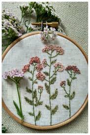 Yarrow Embroidery Hoop Decor Sewing Embroidery Designs Hand Embroidery